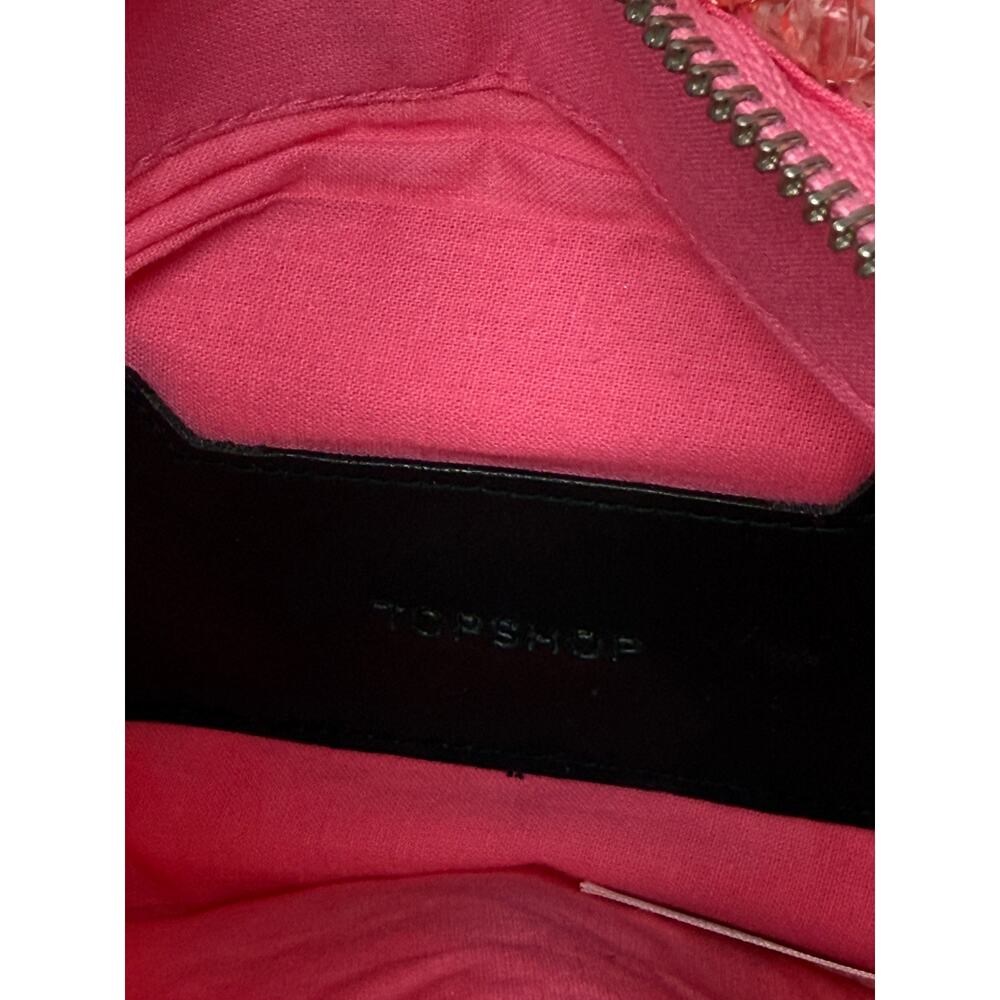 Topshop Pink Beaded Shoulder Bag Y2K Inspired Mini Purse Chain Strap - Picture 4 of 7